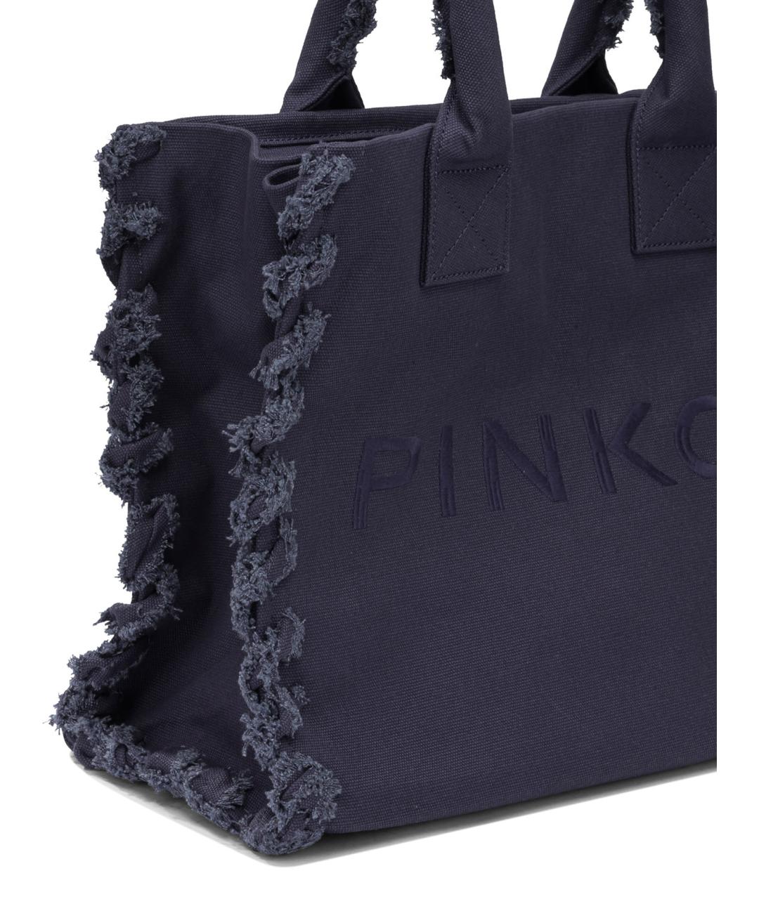 PINKO Фиолетовая хлопковая сумка тоут, фото 4