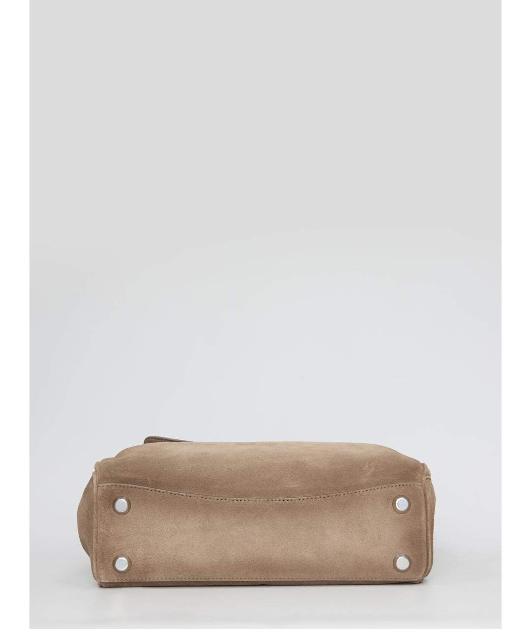 BALENCIAGA Бежевая кожаная сумка тоут, фото 3