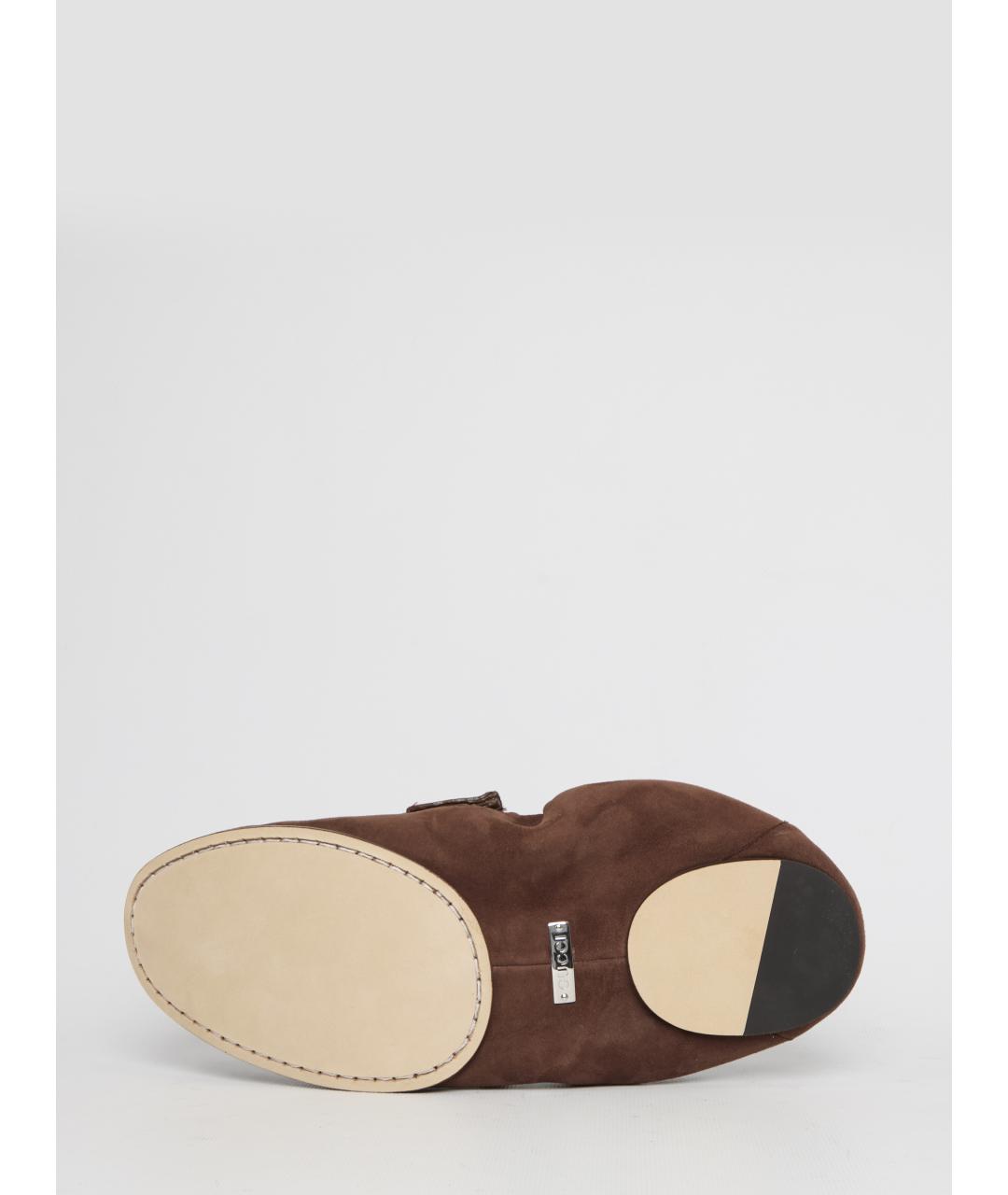 GUCCI Коричневые замшевые лоферы, фото 4