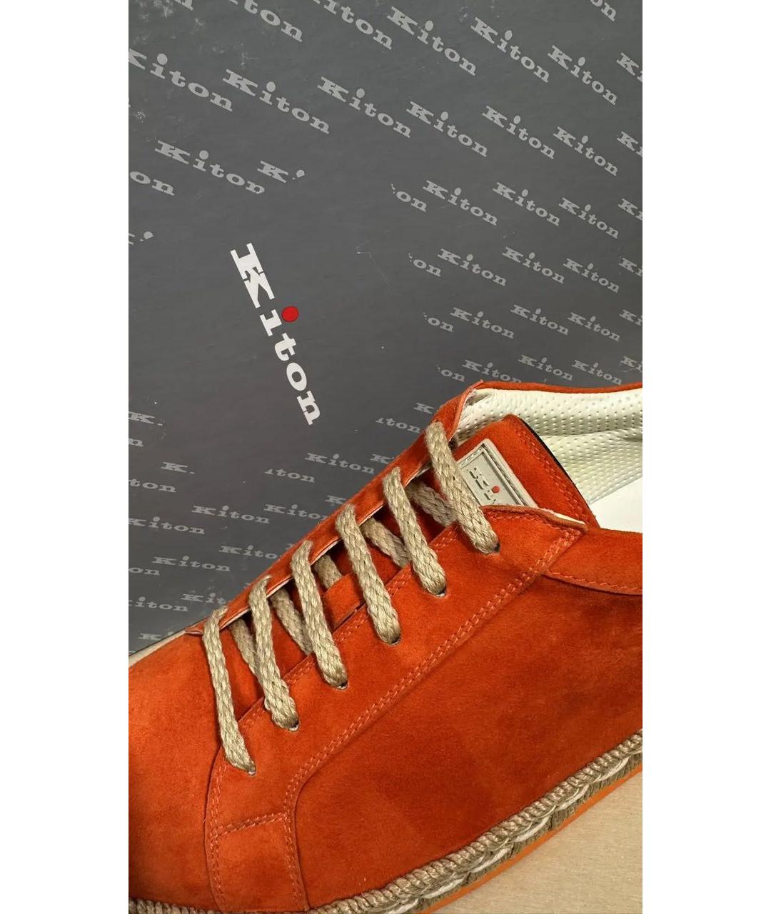 KITON Оранжевое замшевые эспадрильи, фото 3