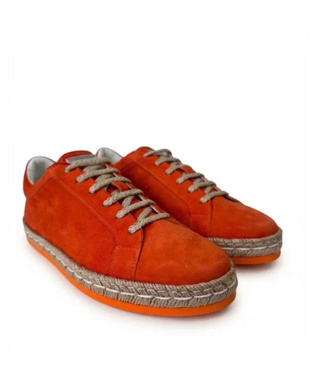 KITON Оранжевое замшевые эспадрильи, фото 2