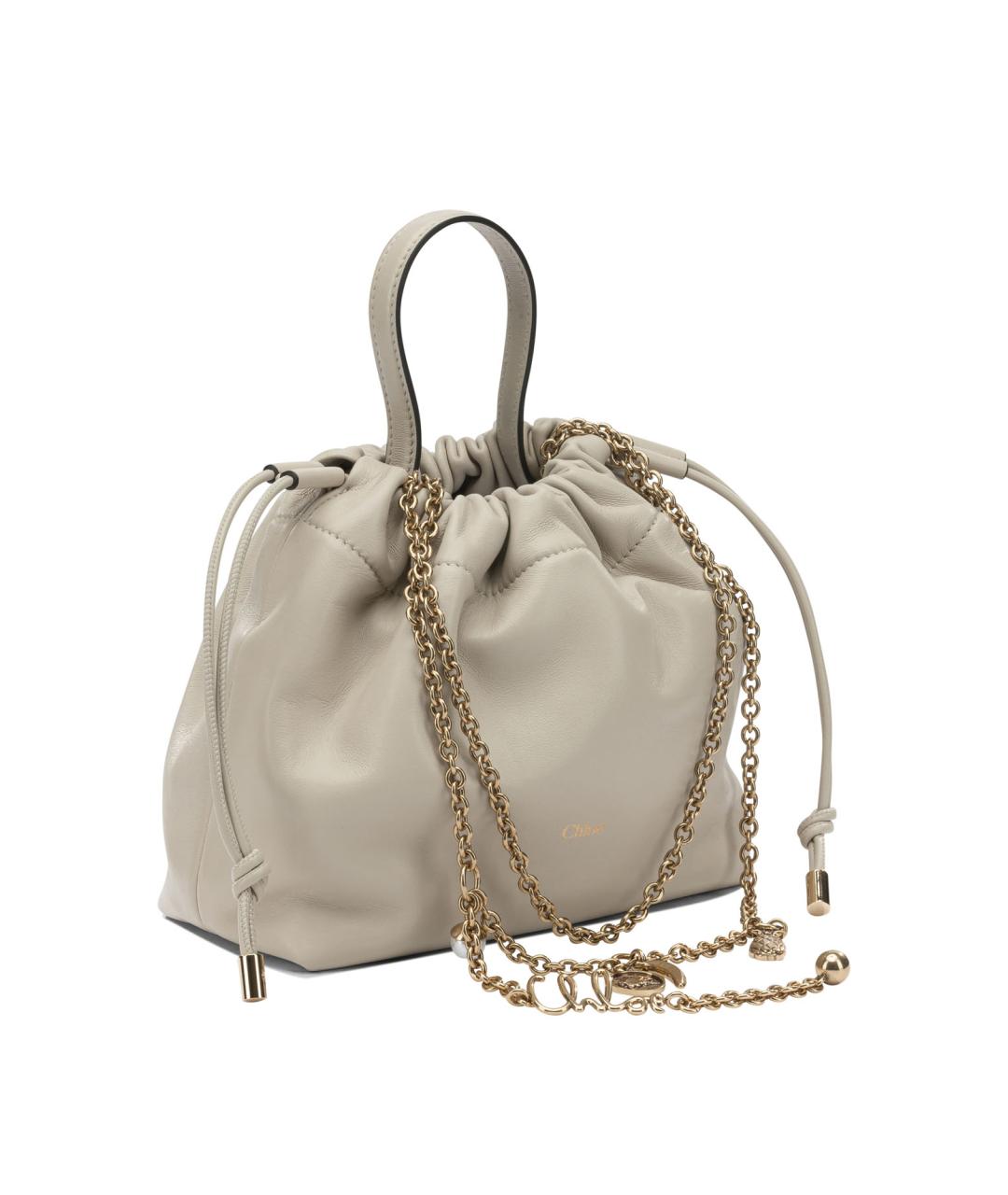 CHLOE Белая кожаная сумка через плечо, фото 2