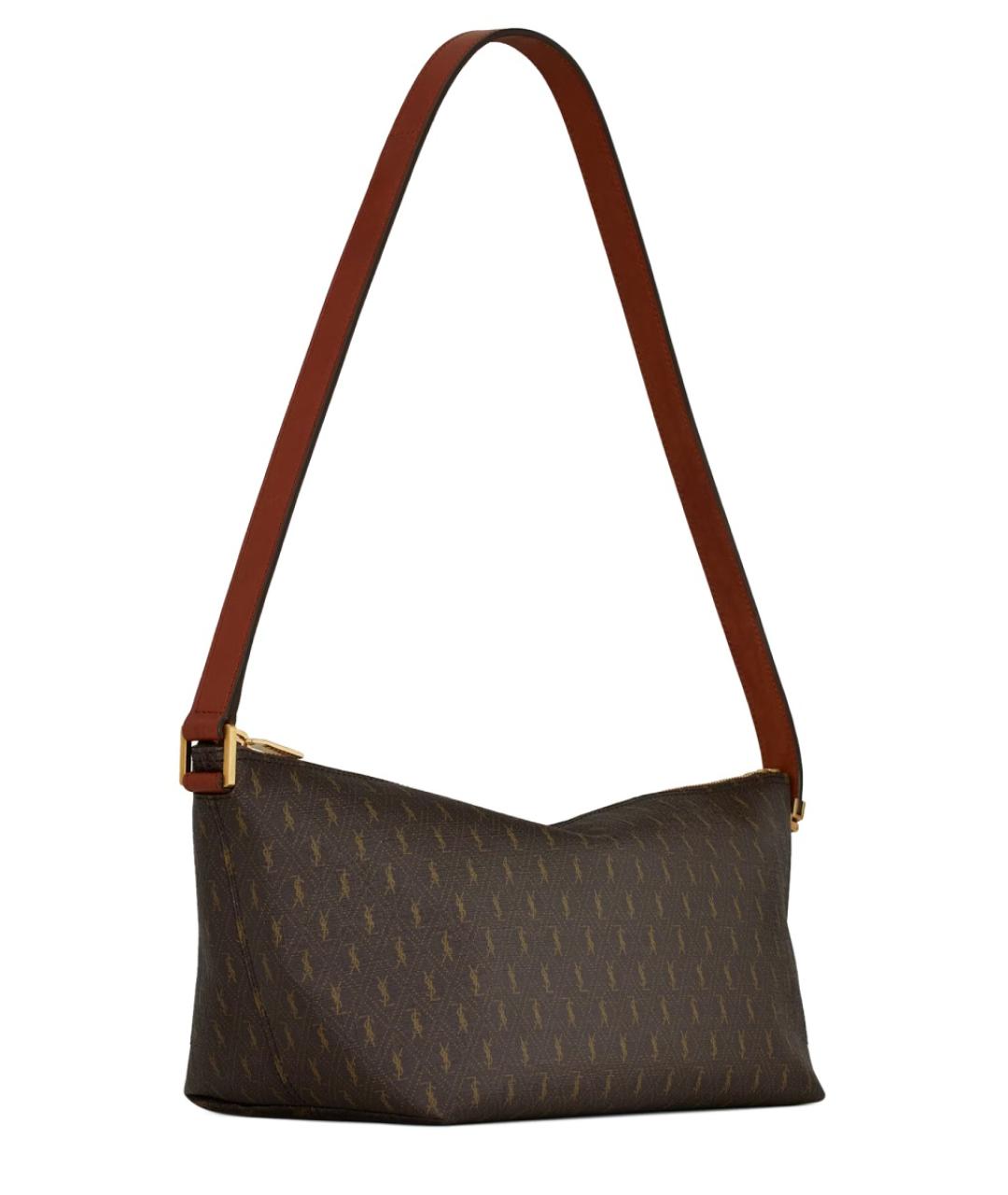 SAINT LAURENT Коричневая сумка на плечо, фото 3