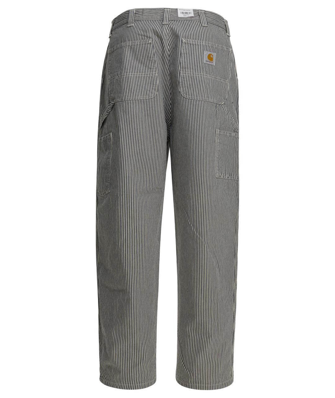 CARHARTT WIP Серые хлопковые повседневные брюки, фото 2