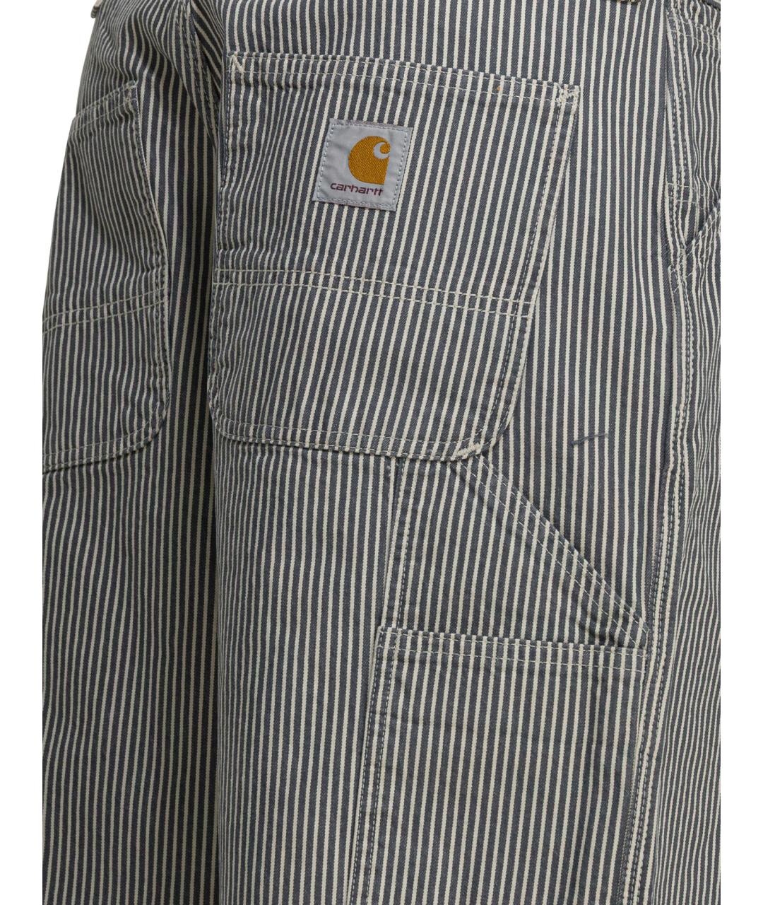 CARHARTT WIP Серые хлопковые повседневные брюки, фото 4