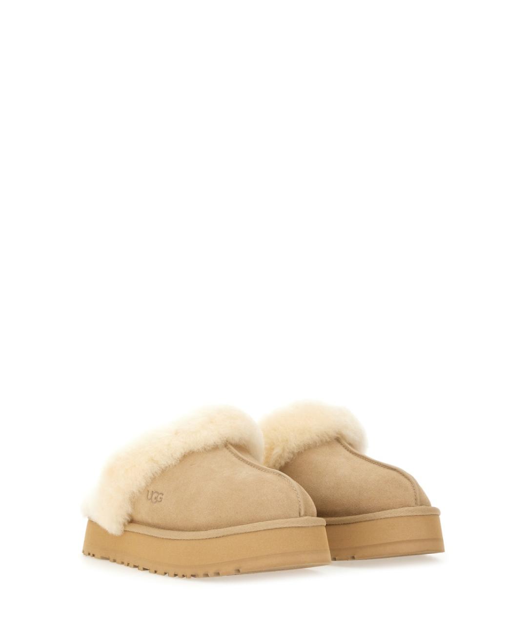 UGG AUSTRALIA Бежевые замшевые мюли, фото 4