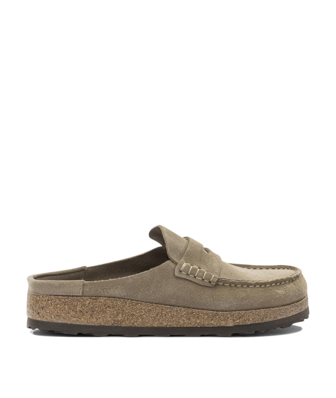 BIRKENSTOCK Бежевые замшевые лоферы, фото 1