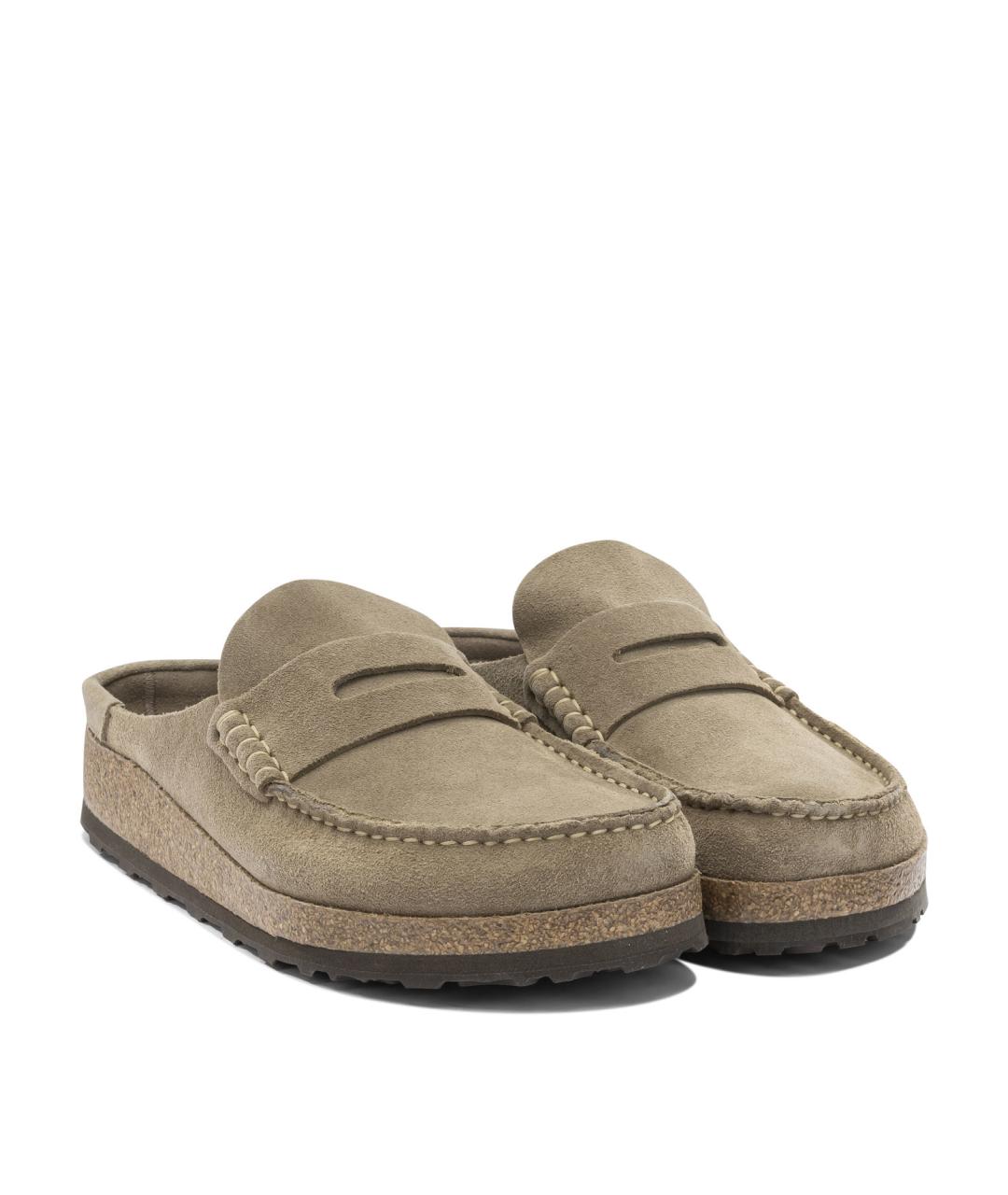 BIRKENSTOCK Бежевые замшевые лоферы, фото 2