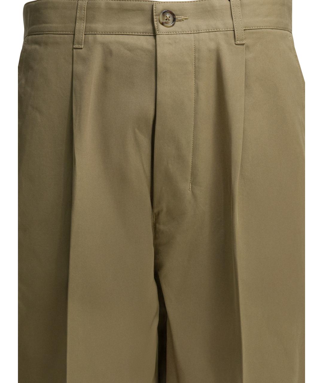 Ami Paris Бежевые хлопковые повседневные брюки, фото 3