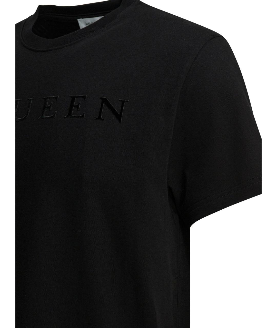 ALEXANDER MCQUEEN Черная хлопковая футболка, фото 4