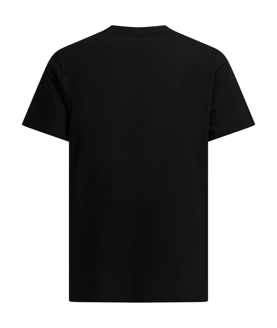 ALEXANDER MCQUEEN Черная хлопковая футболка, фото 2