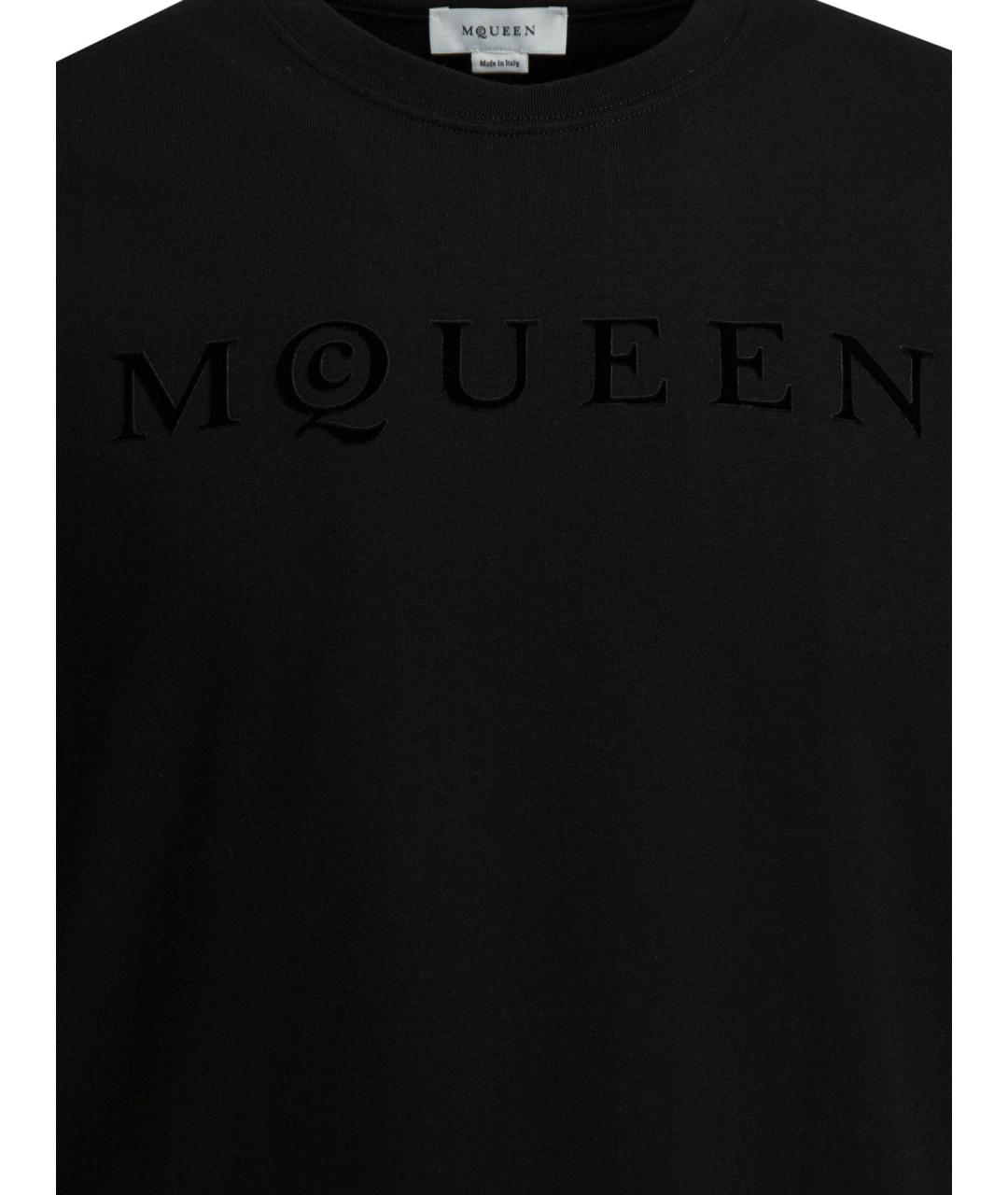 ALEXANDER MCQUEEN Черная хлопковая футболка, фото 3