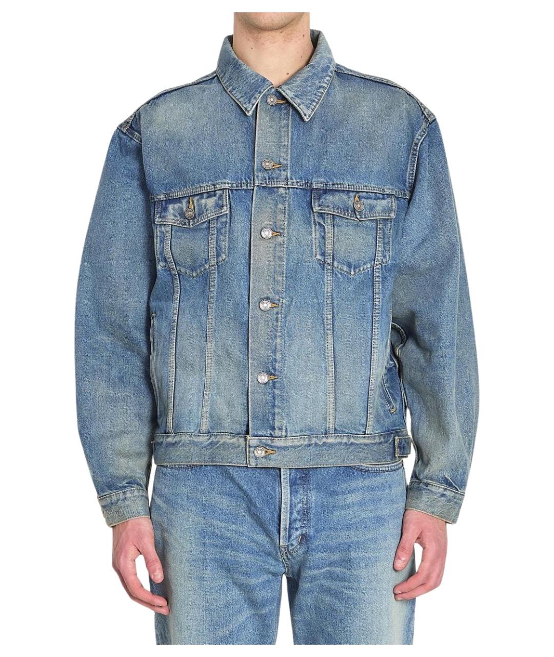 SAINT LAURENT Синяя хлопковая куртка, фото 1