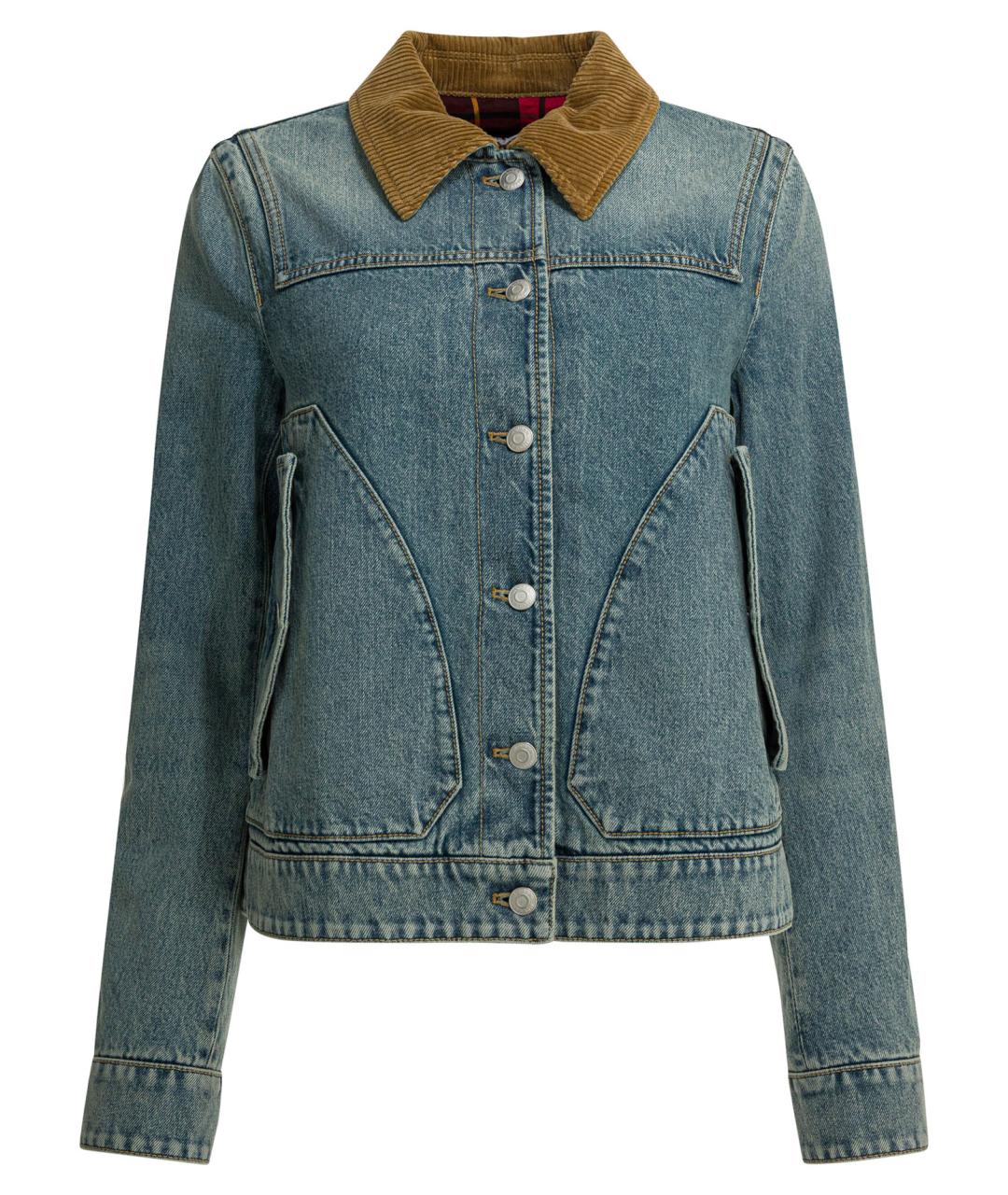 ALEXANDER MCQUEEN Синяя хлопковая куртка, фото 1