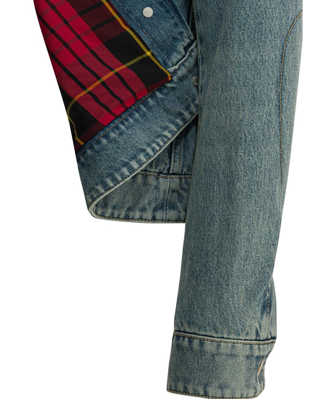 ALEXANDER MCQUEEN Синяя хлопковая куртка, фото 4