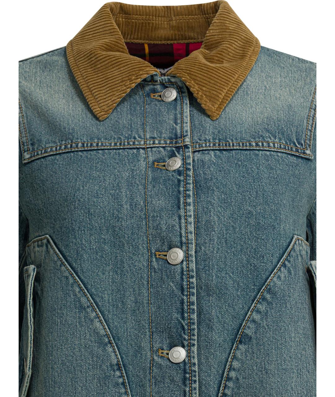 ALEXANDER MCQUEEN Синяя хлопковая куртка, фото 3