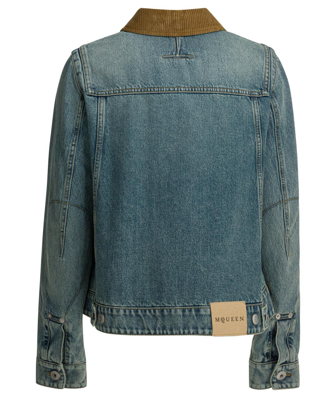 ALEXANDER MCQUEEN Синяя хлопковая куртка, фото 2