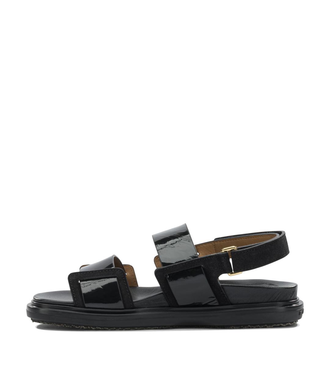 MARNI Черные кожаные сандалии, фото 3