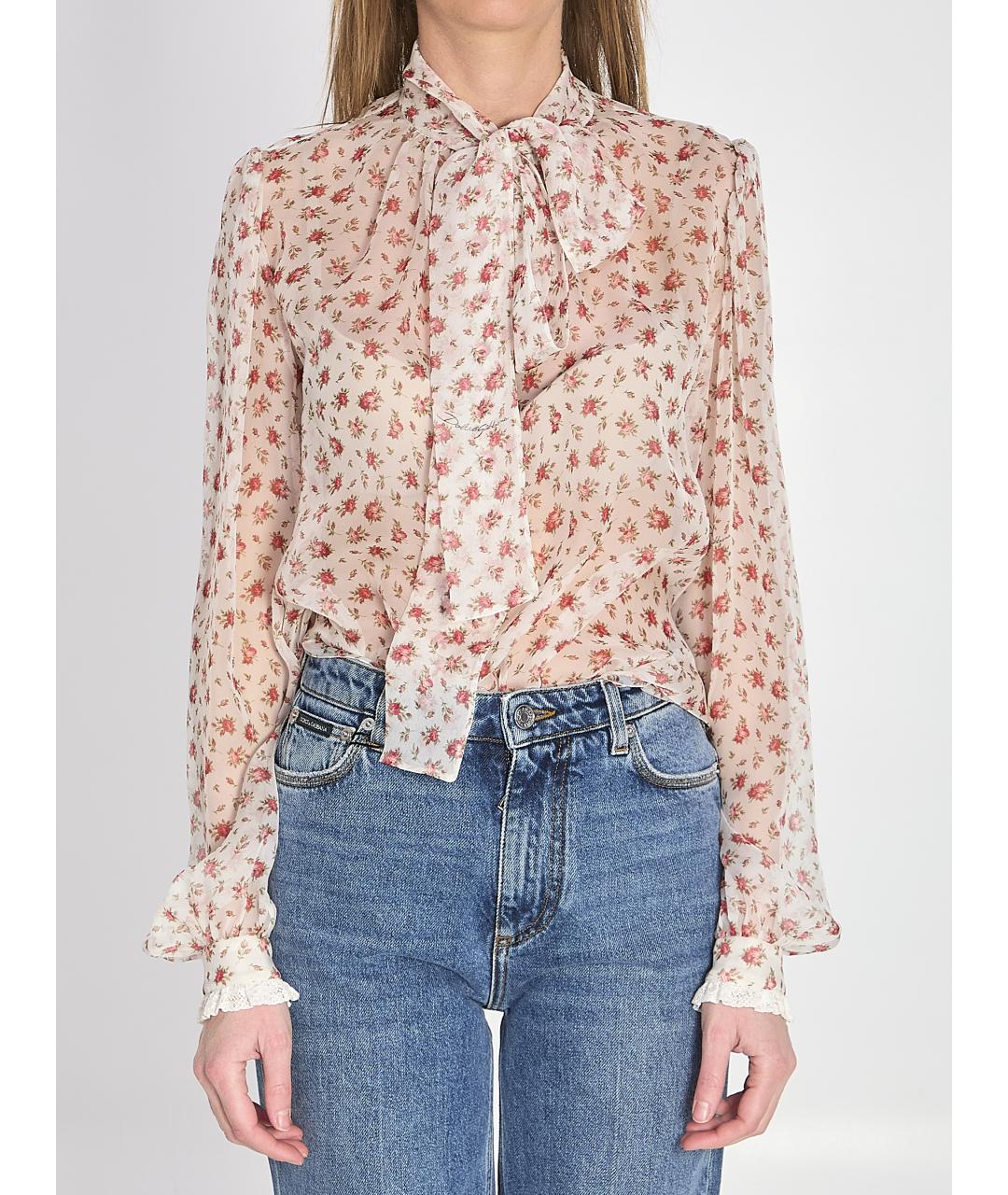 DOLCE&GABBANA Мульти шелковая блузы, фото 5