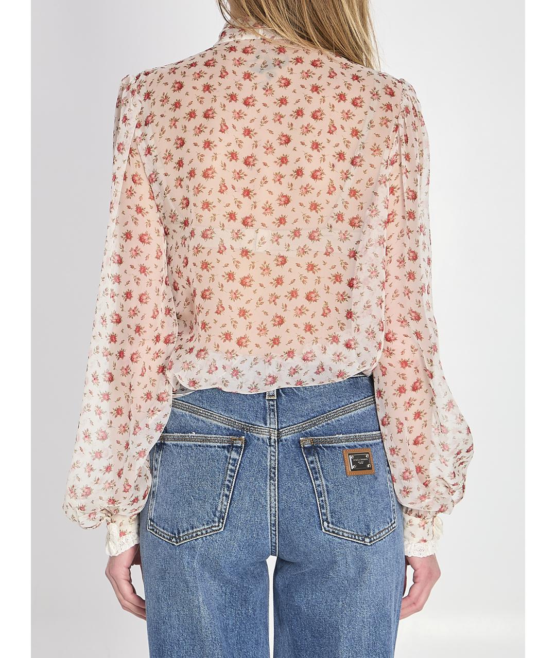 DOLCE&GABBANA Мульти шелковая блузы, фото 4