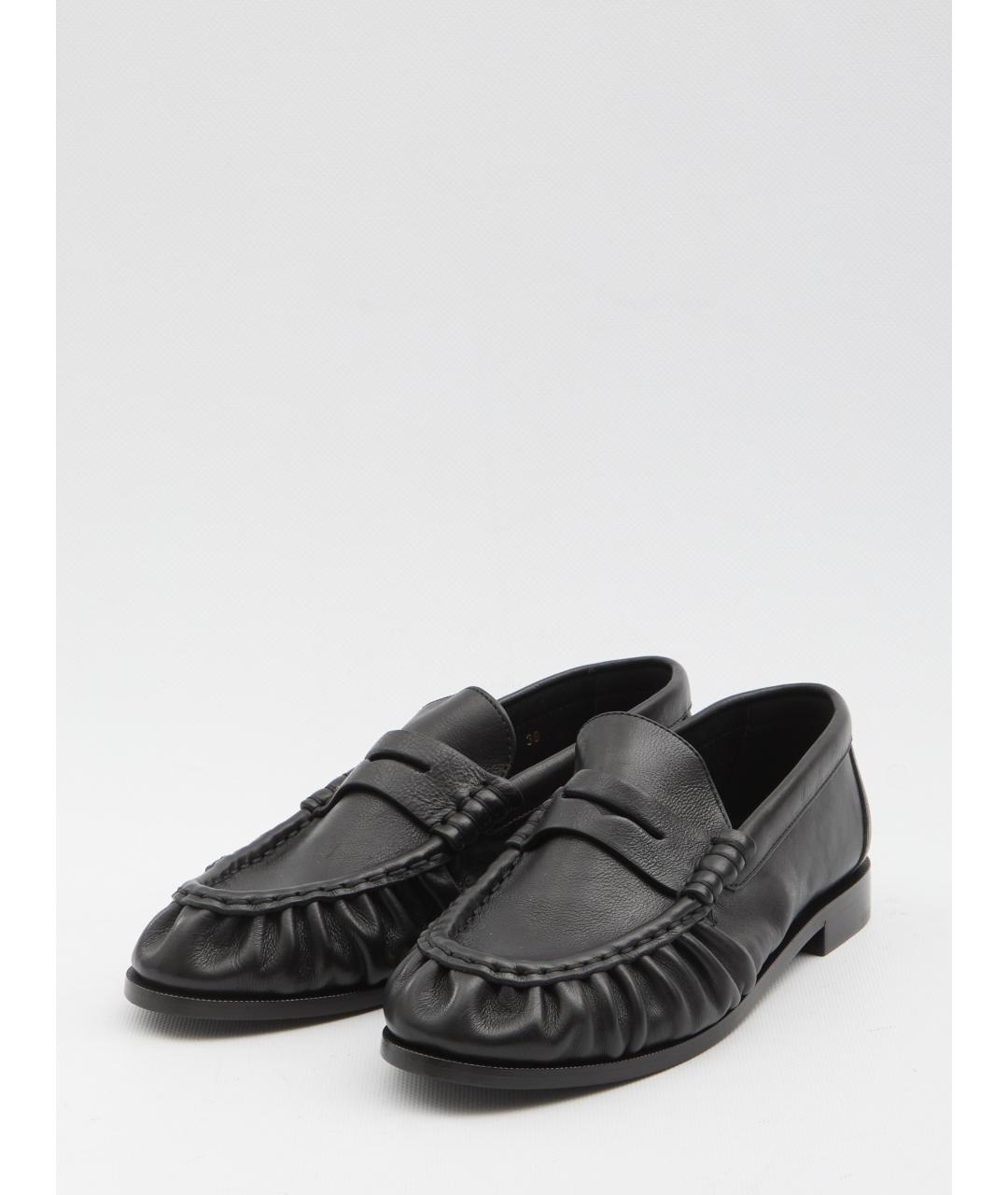 SAINT LAURENT Черные кожаные лоферы, фото 2