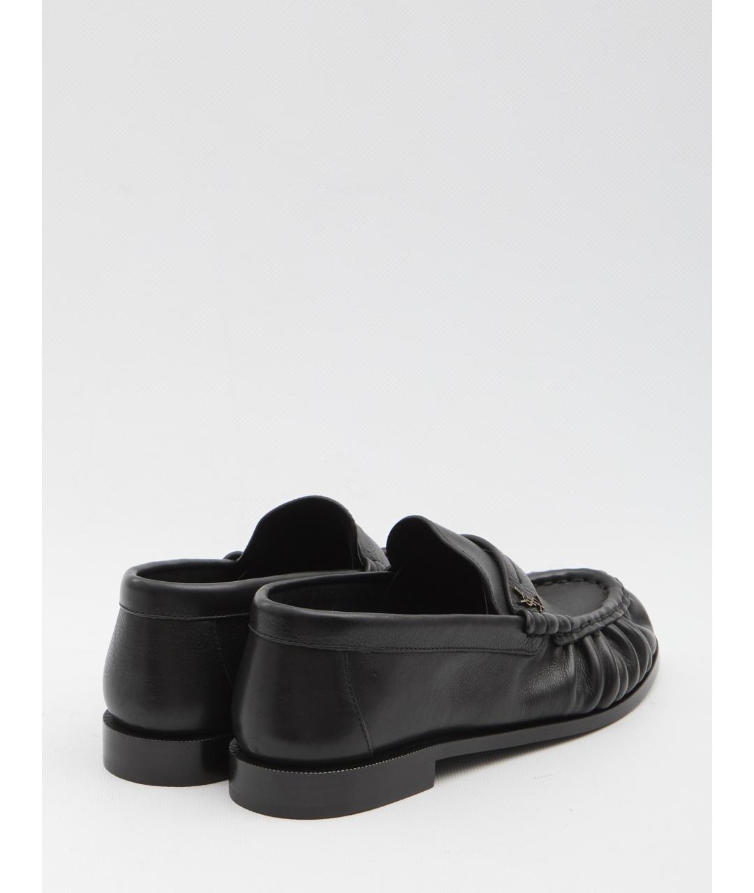 SAINT LAURENT Черные кожаные лоферы, фото 3