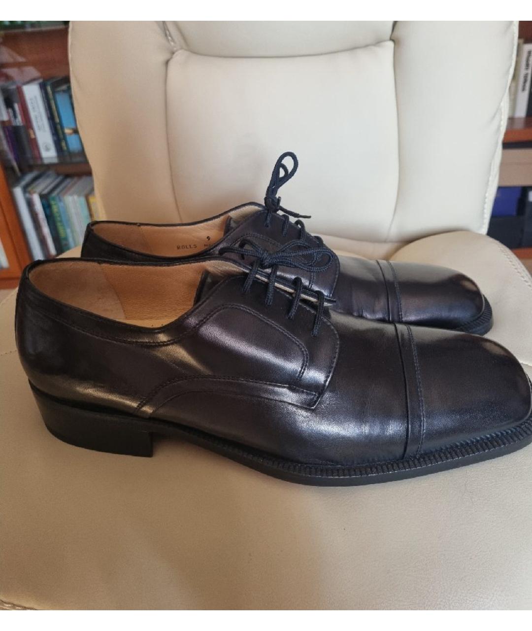 BALLY Черные кожаные низкие ботинки, фото 7