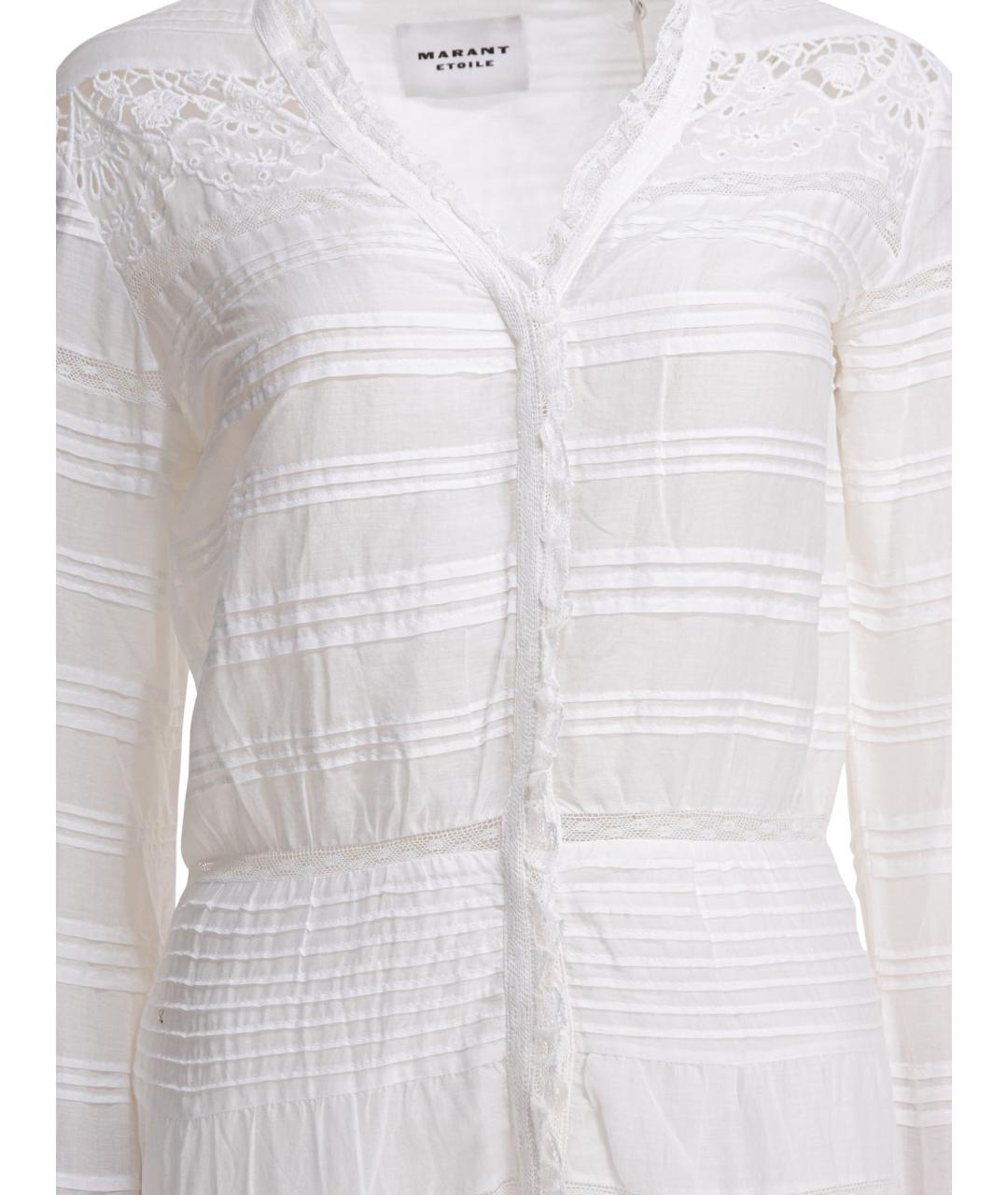 ISABEL MARANT Белое хлопковое повседневное платье, фото 3