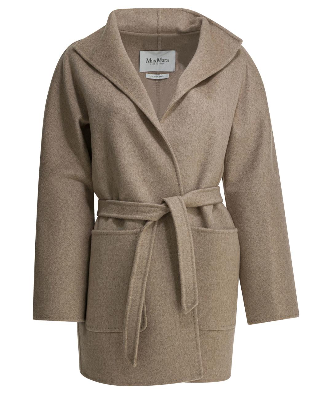 MAX MARA Бежевое кашемировое пальто, фото 1