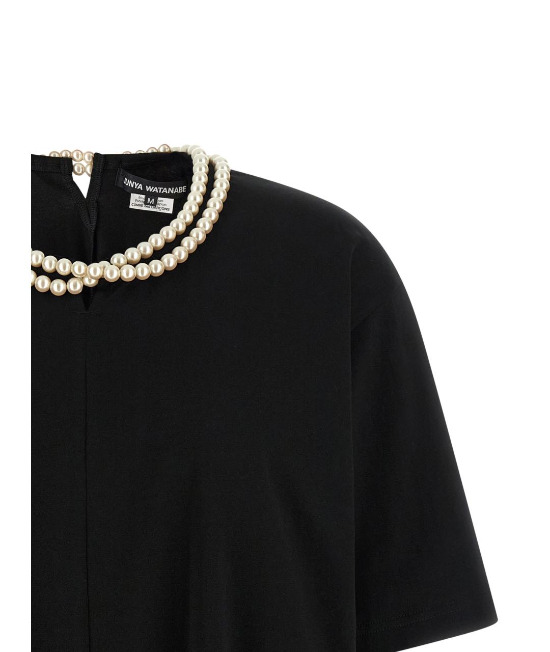 JUNYA WATANABE Черная хлопковая футболка, фото 3