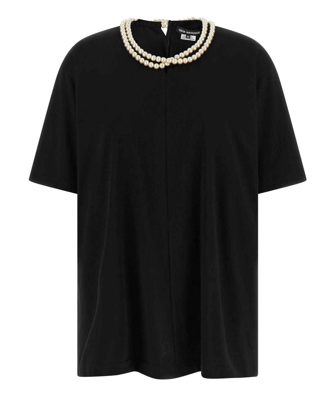 JUNYA WATANABE Черная хлопковая футболка, фото 1