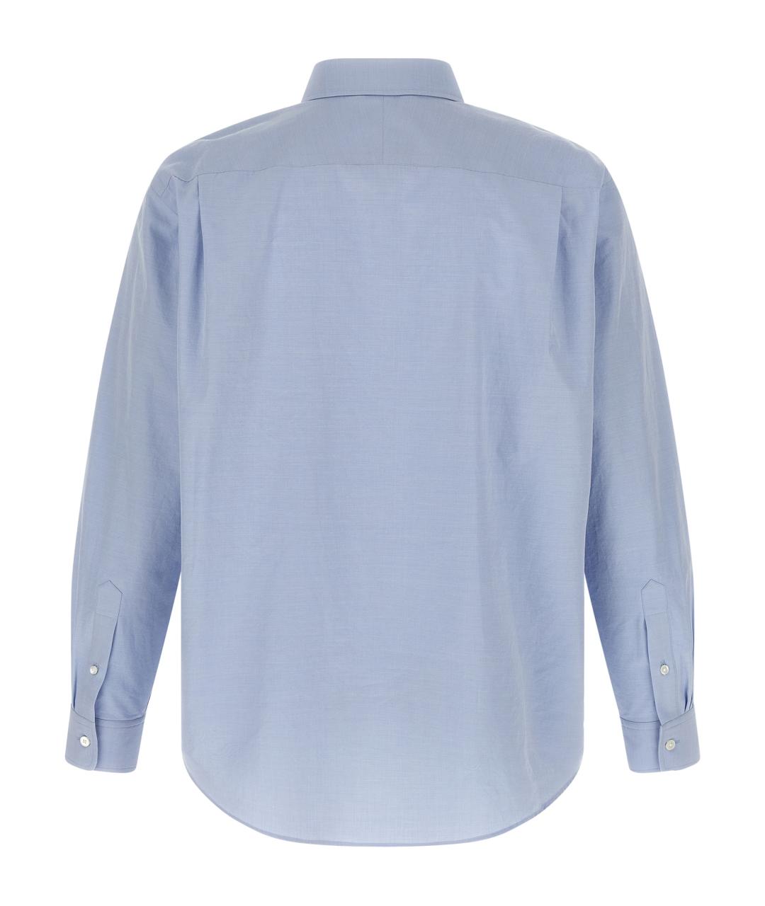 AURALEE Голубая хлопковая классическая рубашка, фото 2