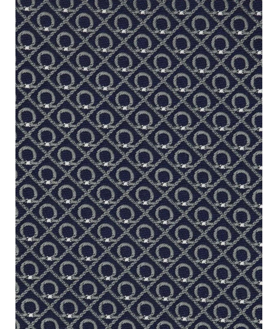 FERRAGAMO Синий шелковый галстук, фото 3