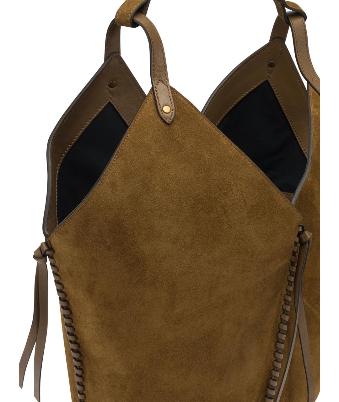 ISABEL MARANT Коричневая замшевая сумка через плечо, фото 4