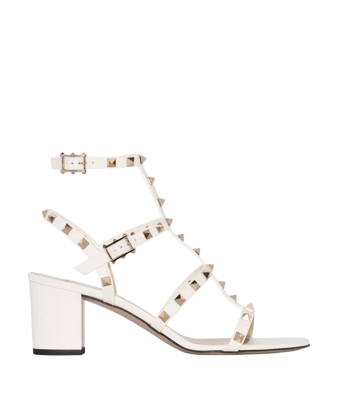 VALENTINO Белые кожаные босоножки, фото 1
