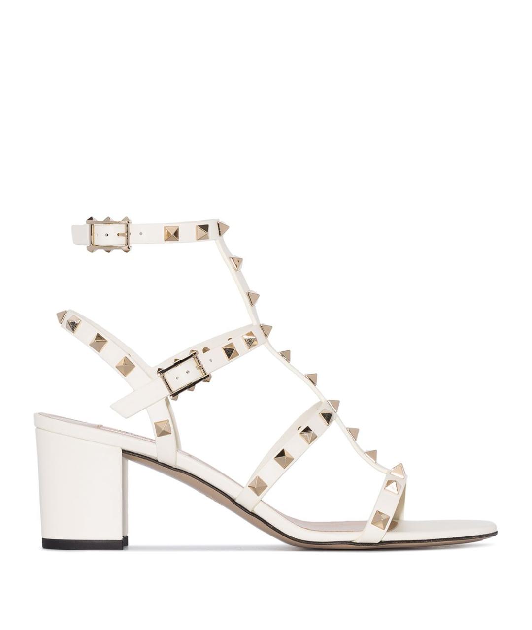 VALENTINO Белые кожаные босоножки, фото 6