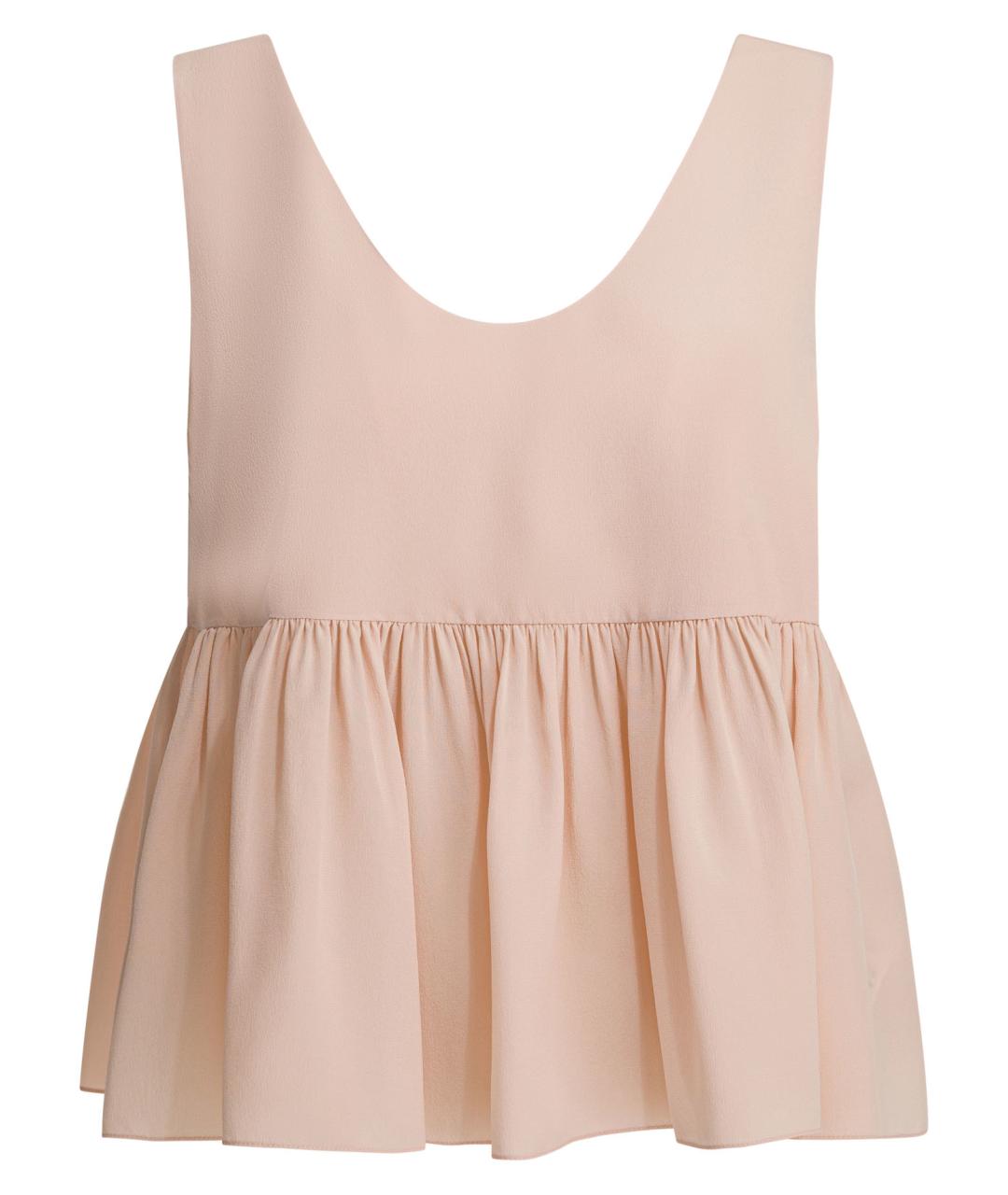 CHLOE Розовая шелковая майка, фото 1