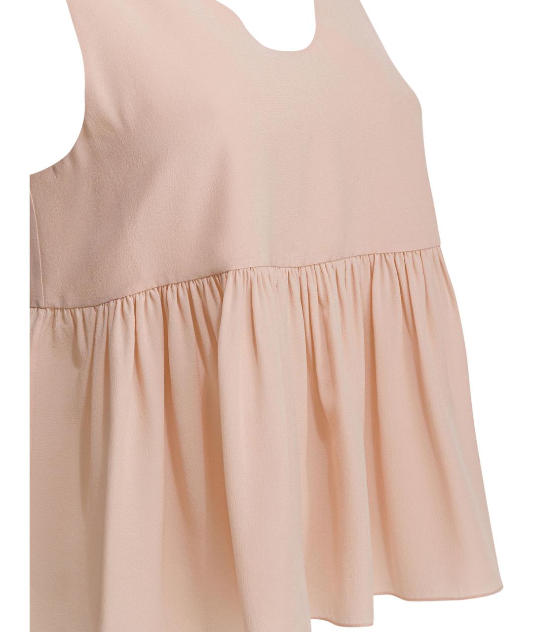 CHLOE Розовая шелковая майка, фото 3