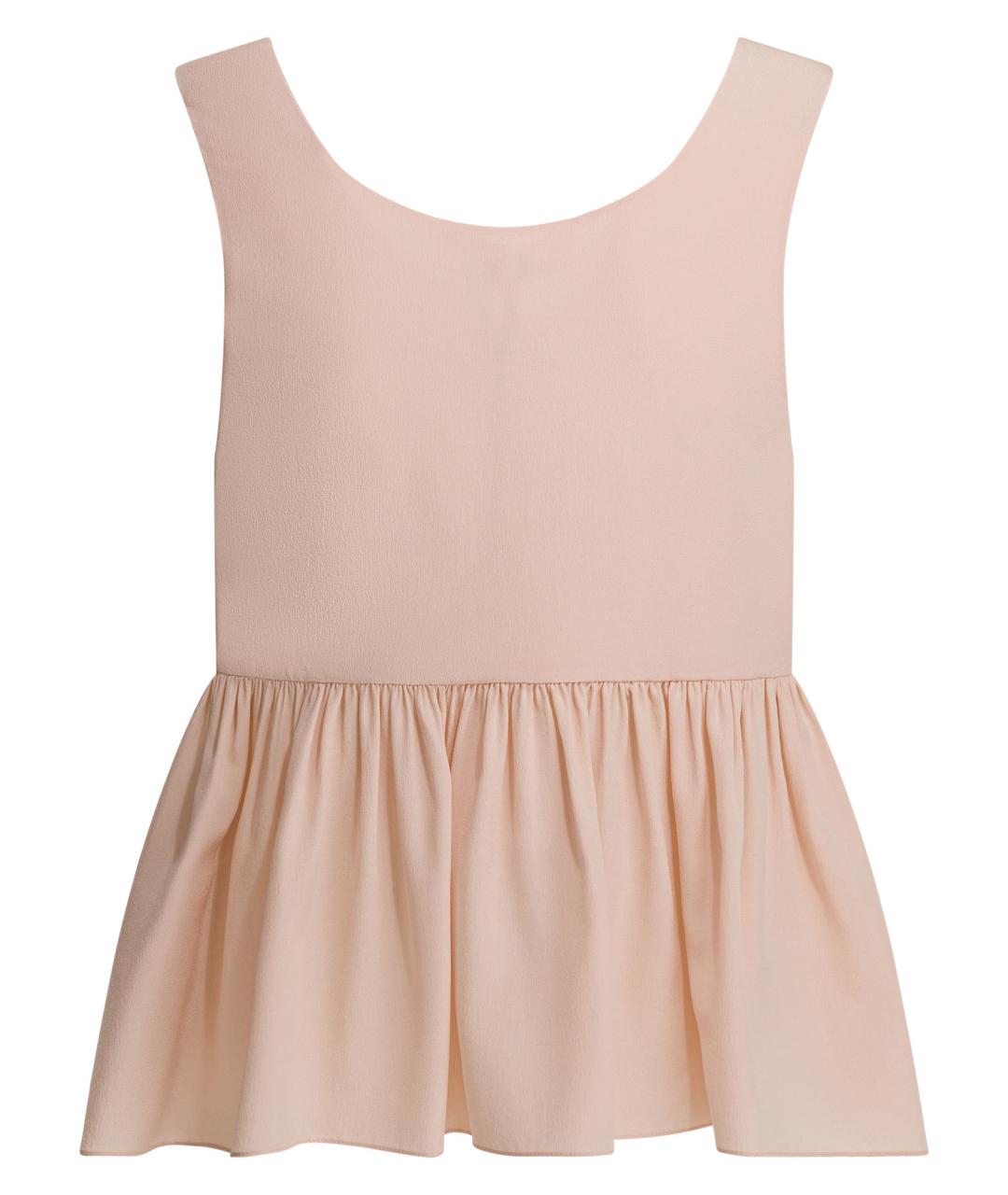 CHLOE Розовая шелковая майка, фото 2