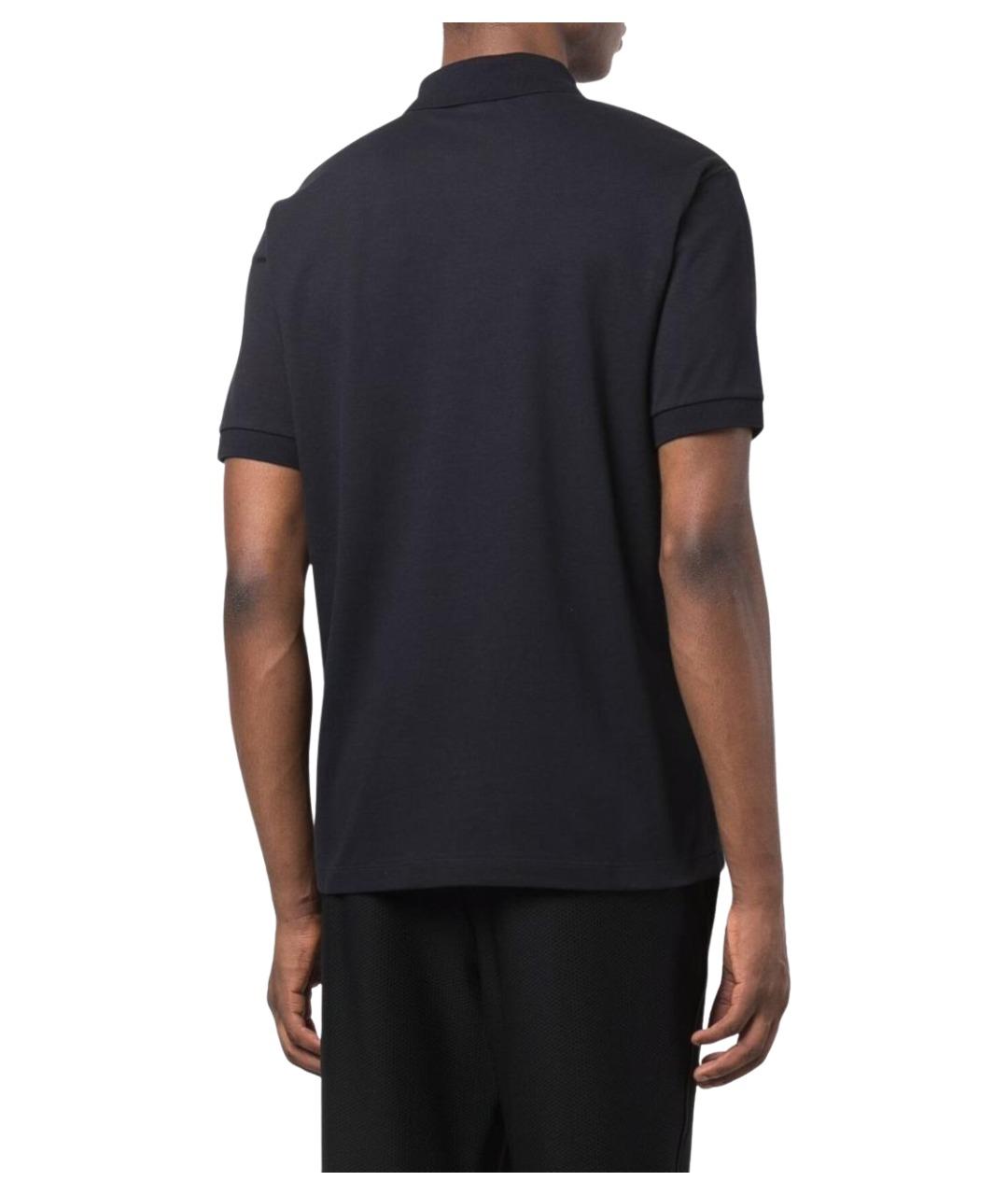 GIORGIO ARMANI Синее хлопковое поло с коротким рукавом, фото 5