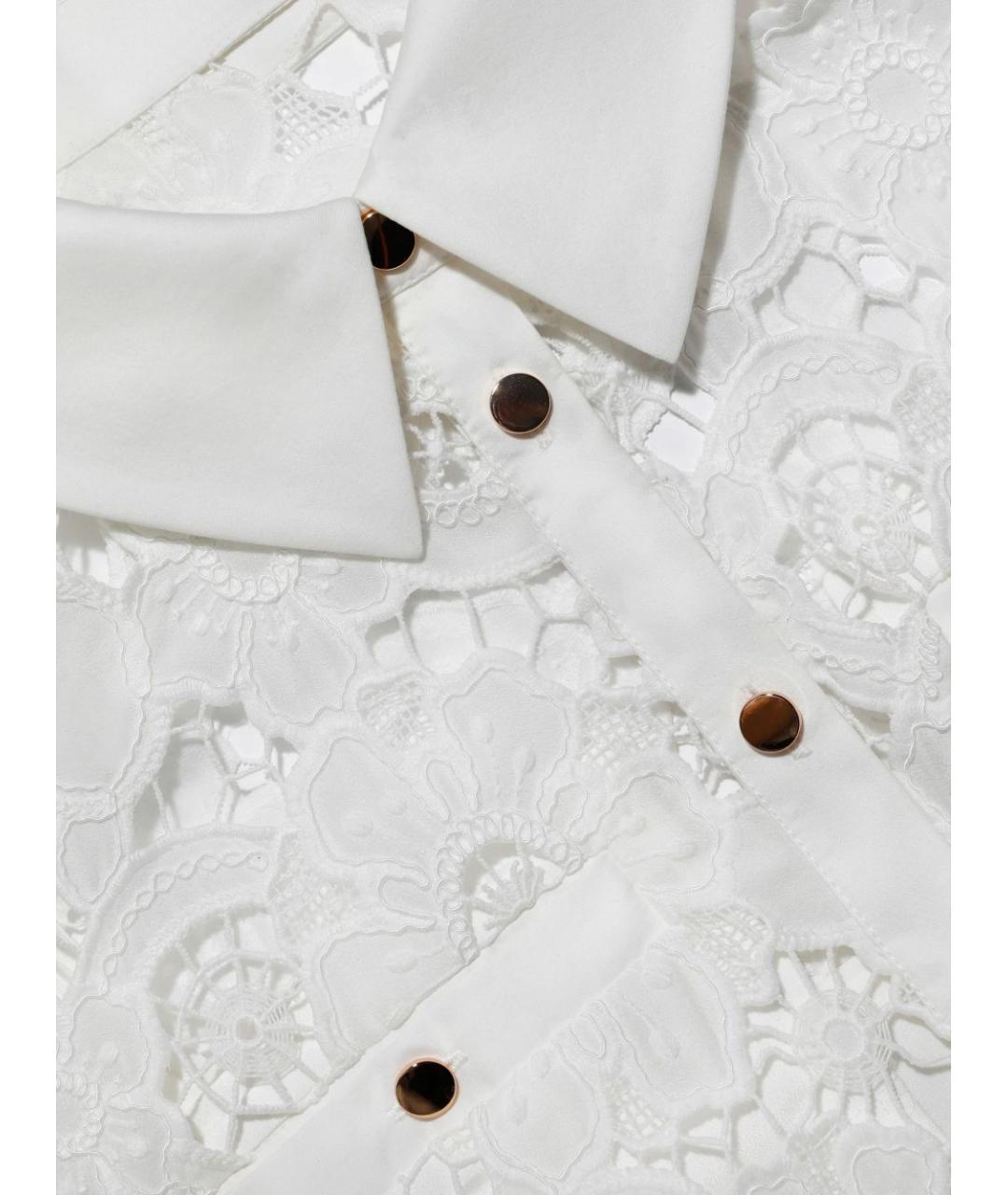 SELF-PORTRAIT Белое кружевное повседневное платье, фото 4