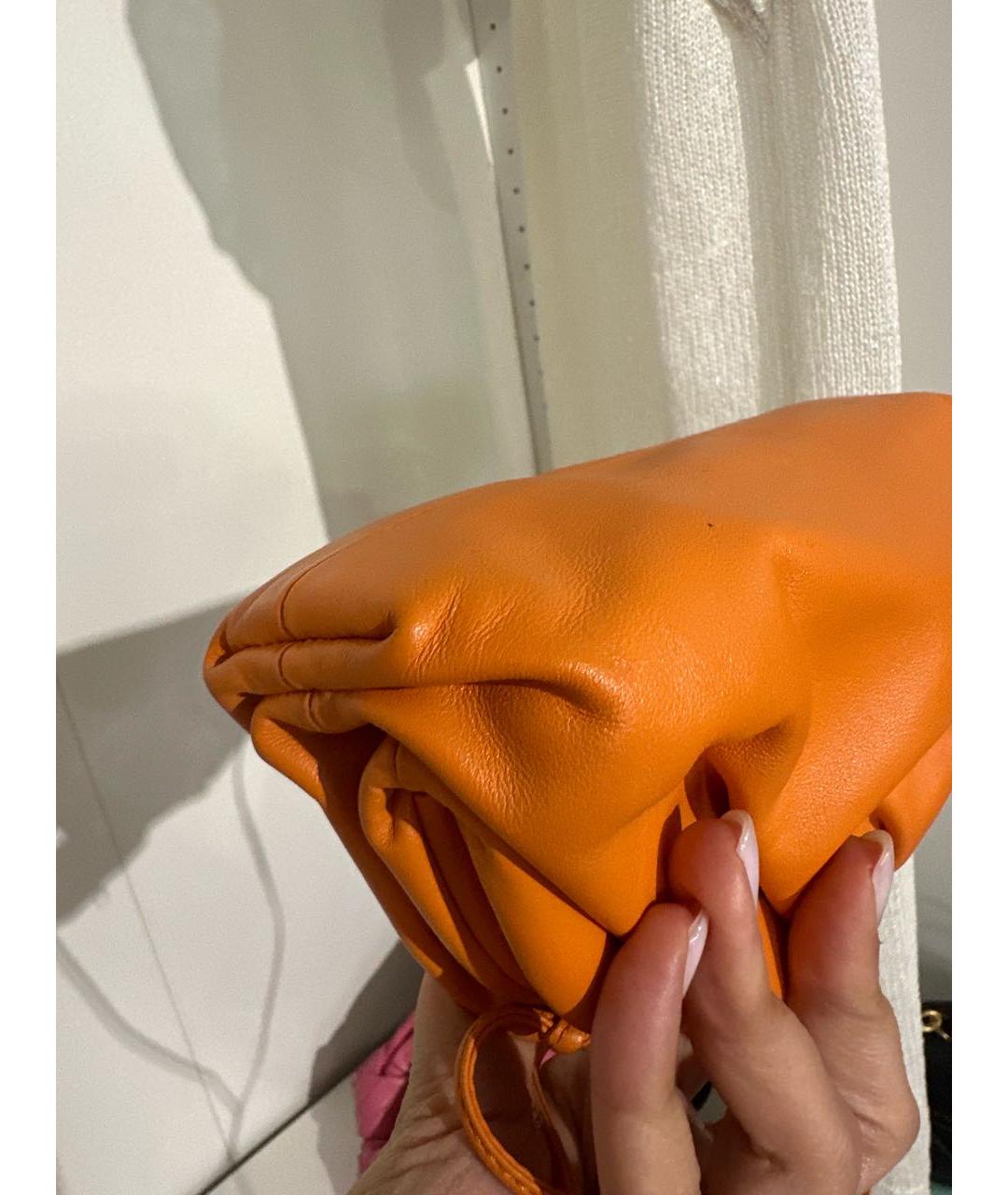 BOTTEGA VENETA Оранжевая кожаная сумка через плечо, фото 8