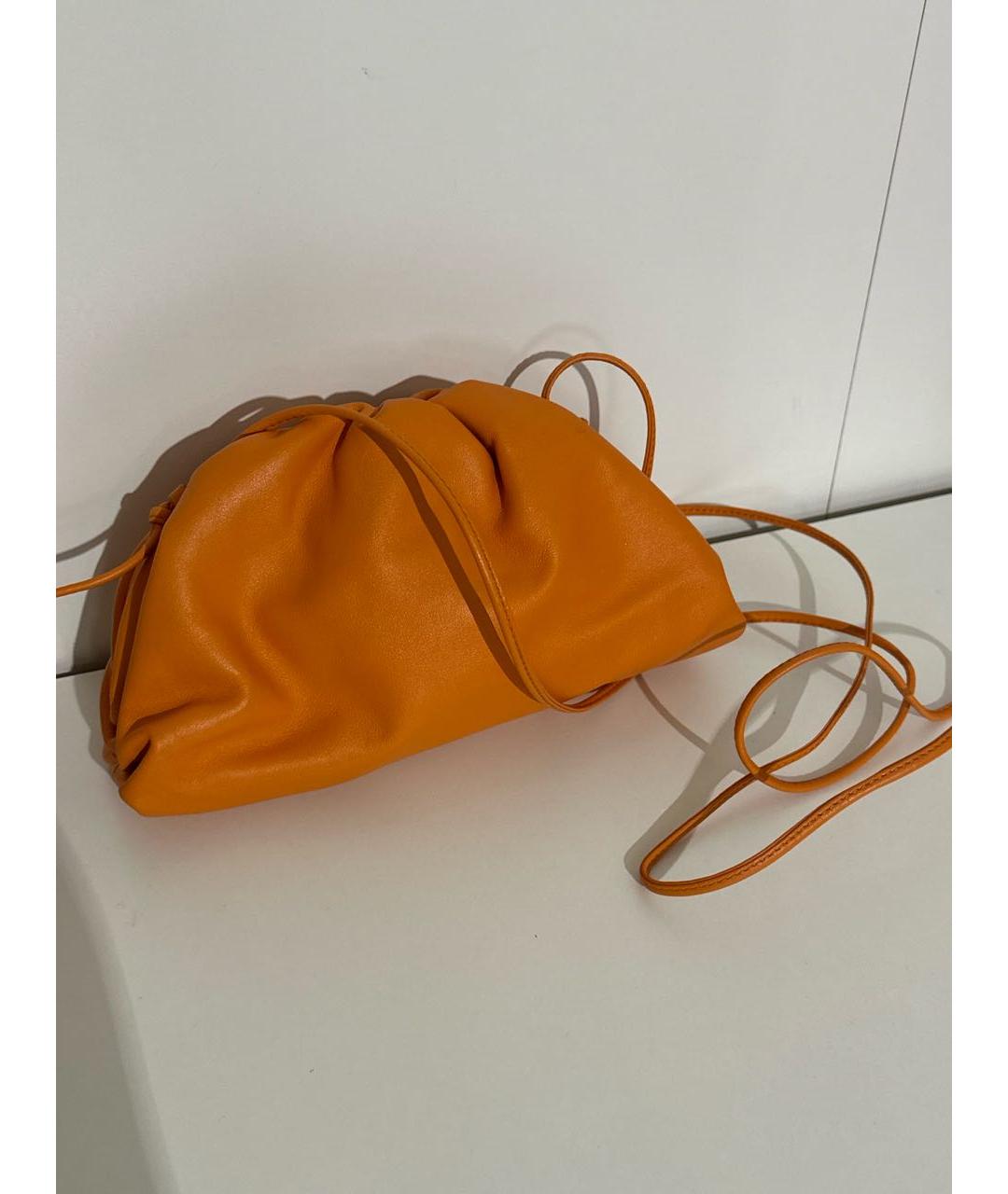 BOTTEGA VENETA Оранжевая кожаная сумка через плечо, фото 2