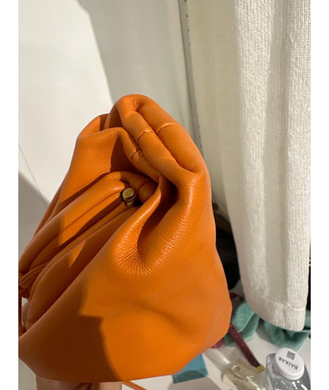 BOTTEGA VENETA Оранжевая кожаная сумка через плечо, фото 7