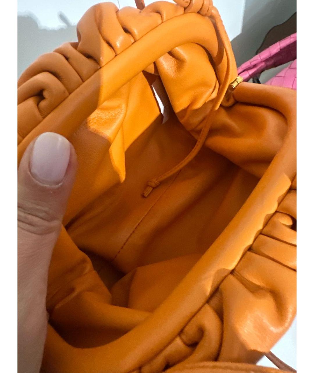 BOTTEGA VENETA Оранжевая кожаная сумка через плечо, фото 6