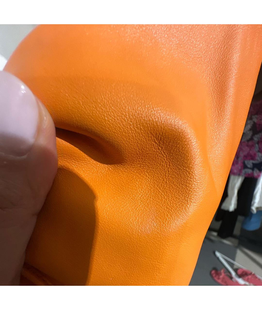 BOTTEGA VENETA Оранжевая кожаная сумка через плечо, фото 3