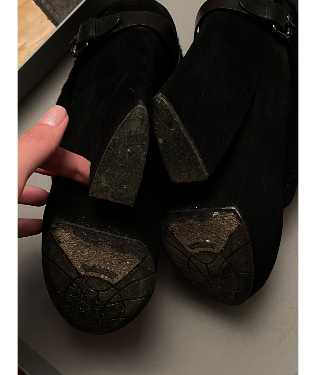 GIAN MARCO LORENZI Черные замшевые ботильоны, фото 6