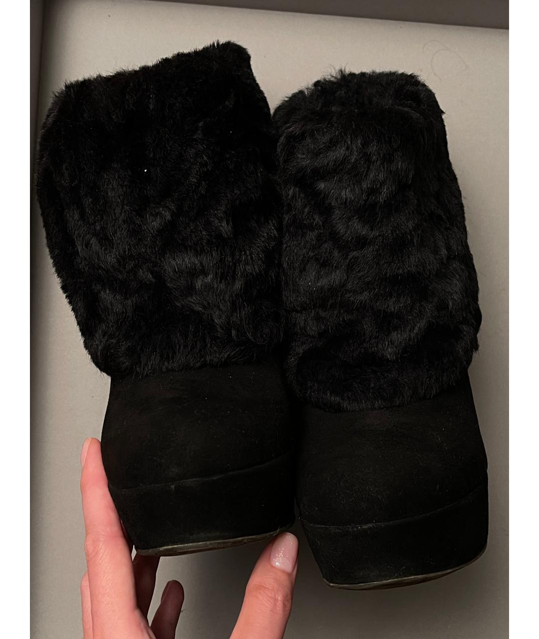 GIAN MARCO LORENZI Черные замшевые ботильоны, фото 2