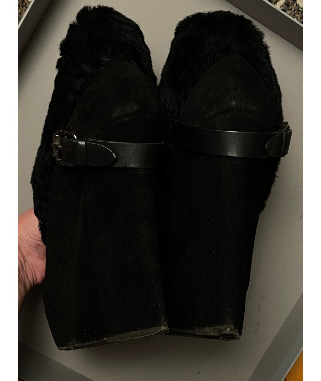 GIAN MARCO LORENZI Черные замшевые ботильоны, фото 5