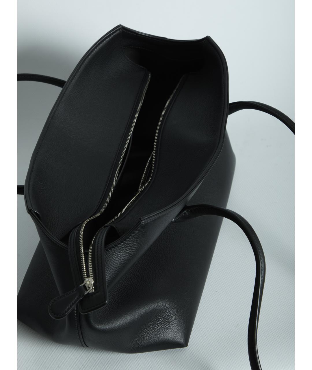 THE ROW Черная кожаная сумка через плечо, фото 4